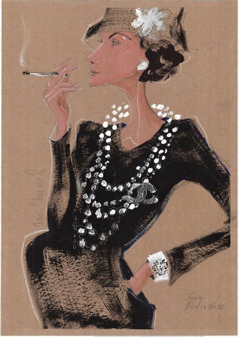 coco chanel fashion illustration